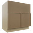Fabuwood Luna Truffle FS33 Base Farm Sink Cabinet, Front View