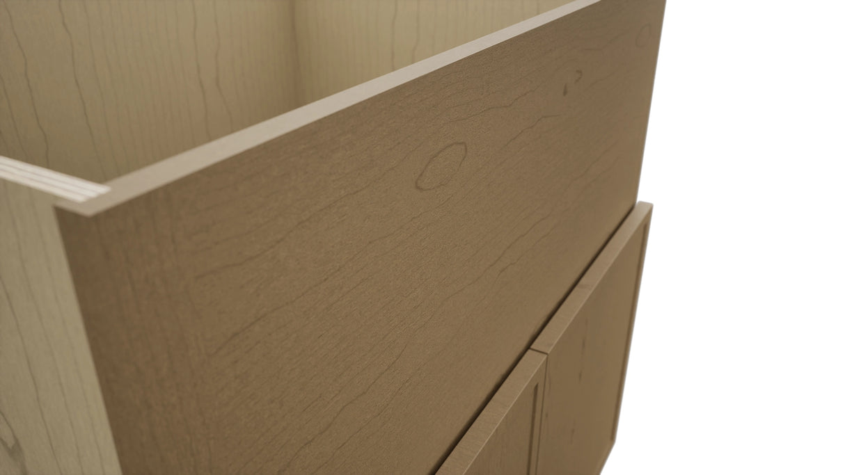 Fabuwood Luna Truffle FS33 Base Farm Sink Cabinet, Detail View