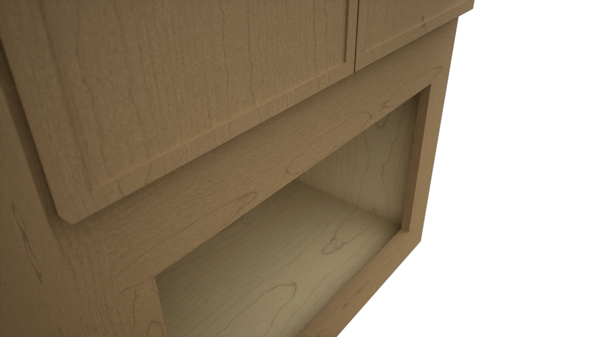 Fabuwood Luna Truffle MC303621 Wall Microwave Cabinet, Detail View