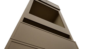 Fabuwood Luna Truffle OC3384C Tall Oven Cabinet Combo, Detail View