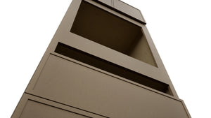 Fabuwood Luna Truffle OC3390C Tall Oven Cabinet Combo, Detail View