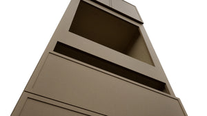 Fabuwood Luna Truffle OC3396C Tall Oven Cabinet Combo, Detail View