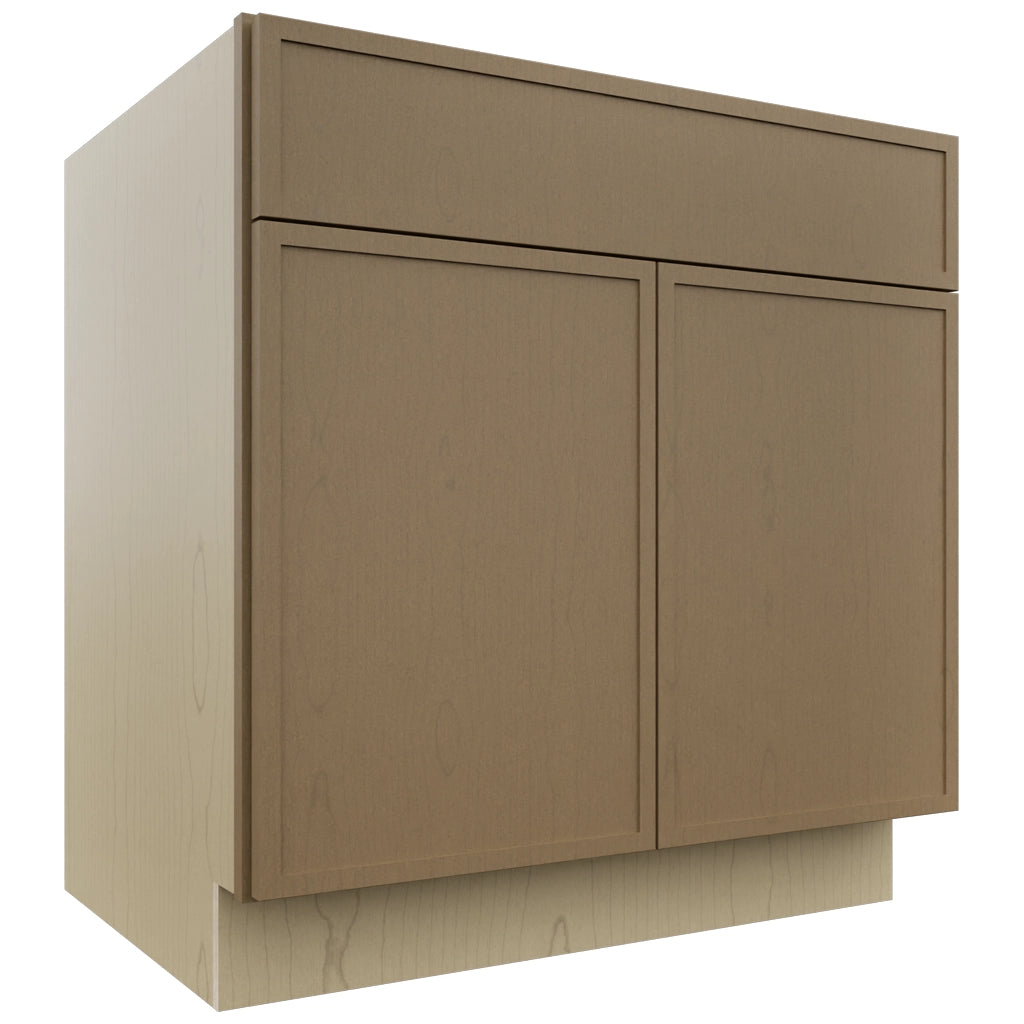 Fabuwood Luna Truffle SB33SDF Base Sink Cabinet, Front View
