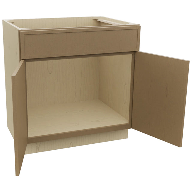 Fabuwood Luna Truffle SB33SDF Base Sink Cabinet, Open View