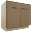 Fabuwood Luna Truffle SB36SDF Base Sink Cabinet, Front View