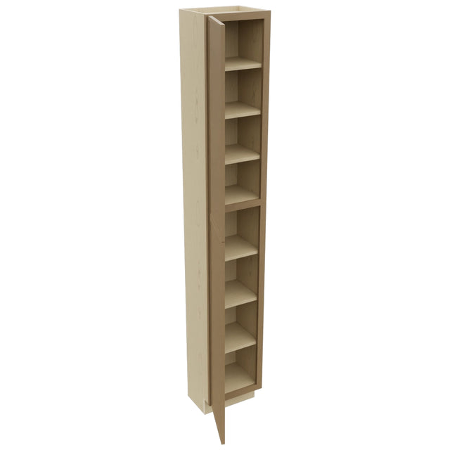 Fabuwood Luna Truffle TP151296 Tall Pantry Cabinet, Open View