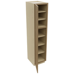 Fabuwood Luna Truffle TP182484 Tall Pantry Cabinet, Open View