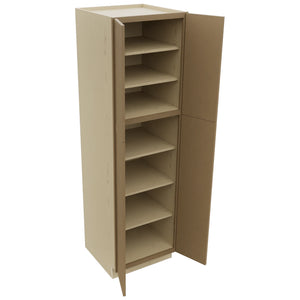 Fabuwood Luna Truffle TP242484 Tall Pantry Cabinet, Open View