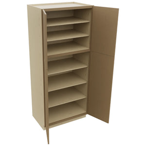 Fabuwood Luna Truffle TP362484 Tall Pantry Cabinet, Open View
