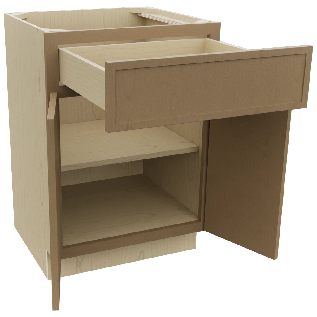 Fabuwood Luna Truffle VB24-34 Vanity Base Standard Cabinet, Open View