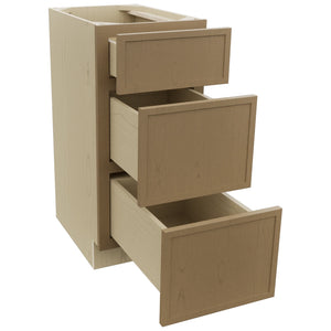 Fabuwood Luna Truffle VDB15-34 Vanity Drawer Cabinet, Open View