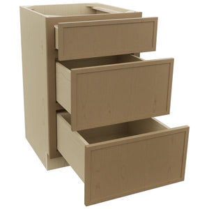 Fabuwood Luna Truffle VDB21-34 Vanity Drawer Cabinet, Open View