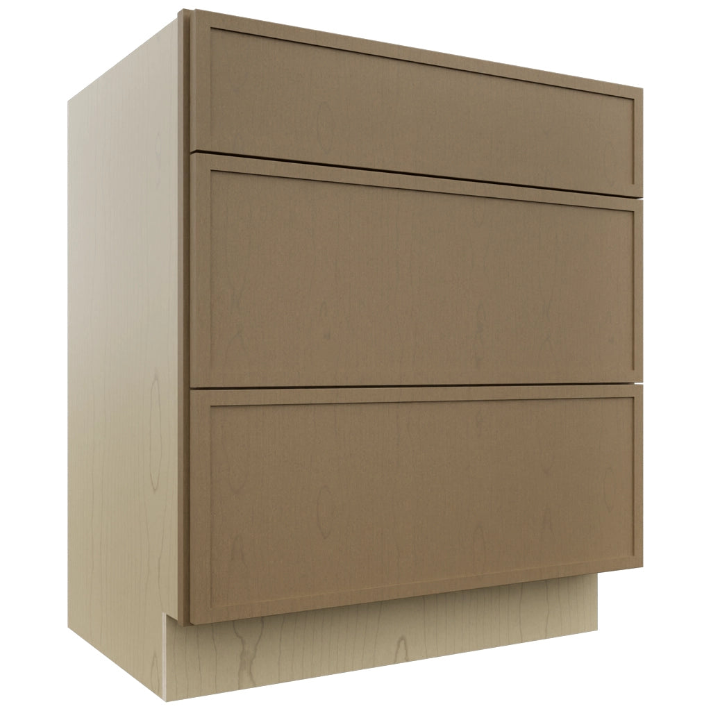 Fabuwood Luna Truffle VDB30-34 Vanity Drawer Cabinet, Front View