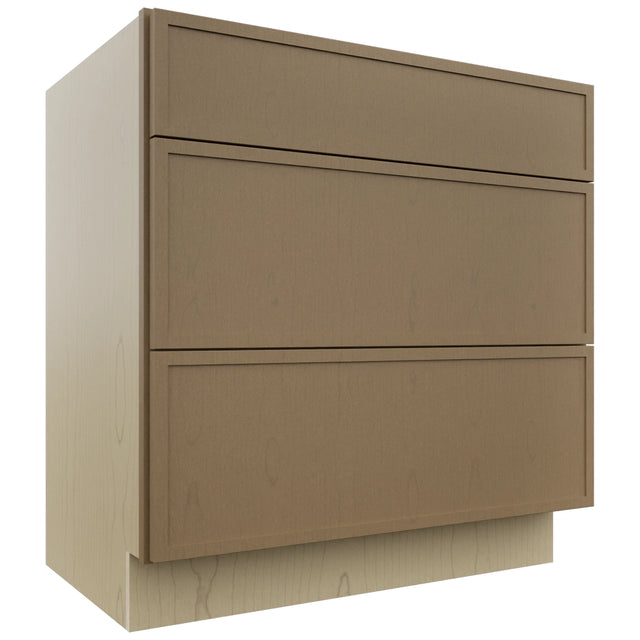 Fabuwood Luna Truffle VDB33-34 Vanity Drawer Cabinet, Front View