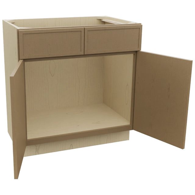 Fabuwood Luna Truffle VSB33-34 Vanity Sink Cabinet, Open View