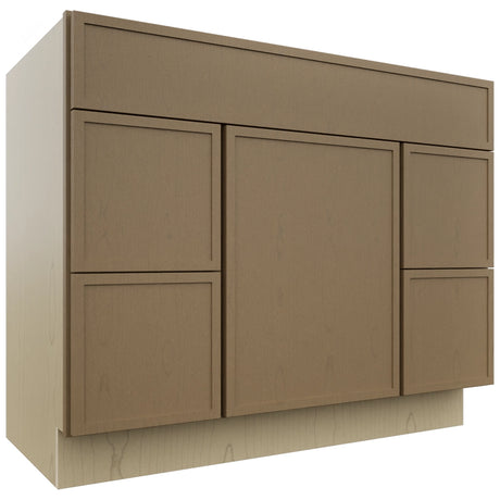 Fabuwood Luna Truffle VSD30DL Vanity Combo Cabinet, Front View