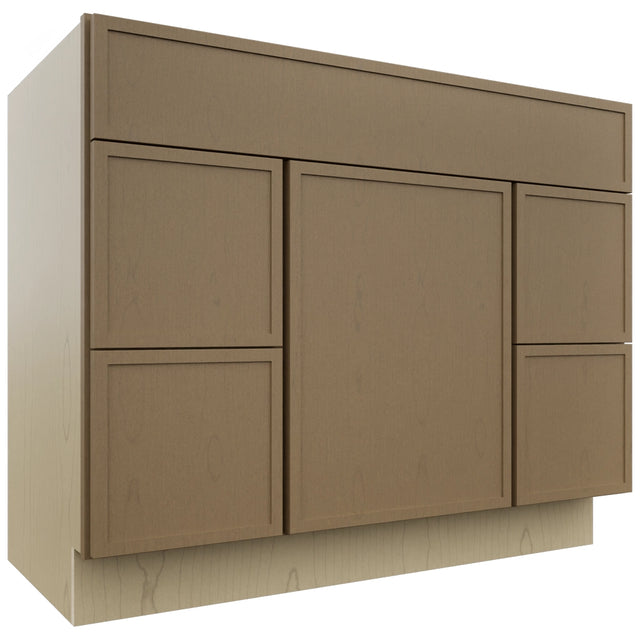 Fabuwood Luna Truffle VSD30DL Vanity Combo Cabinet, Front View