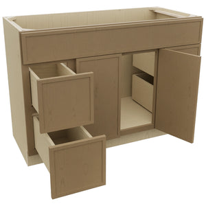 Fabuwood Luna Truffle VSD30DR Vanity Combo Cabinet, Open View