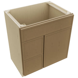 Fabuwood Luna Truffle VSD36DL Vanity Combo Cabinet, Top View