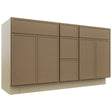 Fabuwood Luna Truffle VSD60DOUBLE Vanity Combo Cabinet, Front View