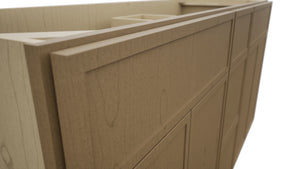 Fabuwood Luna Truffle VSD60DOUBLE Vanity Combo Cabinet, Detail View
