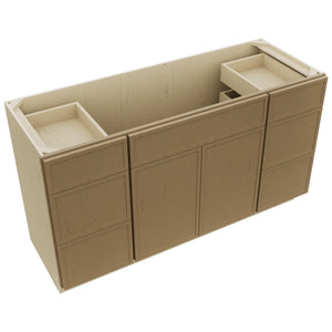 Fabuwood Luna Truffle VSD60SINGLE Vanity Combo Cabinet, Top View