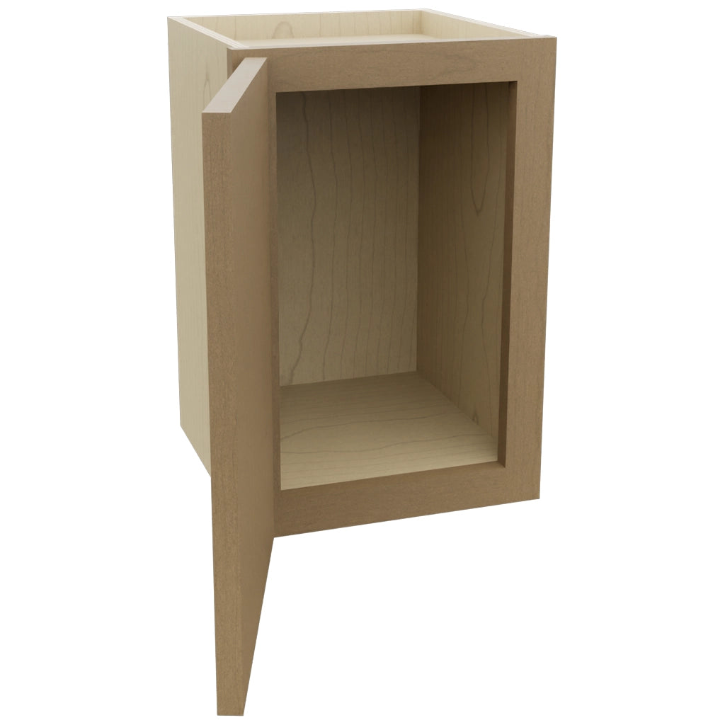 Fabuwood Luna Truffle W1218 Wall Standard Cabinet, Open View