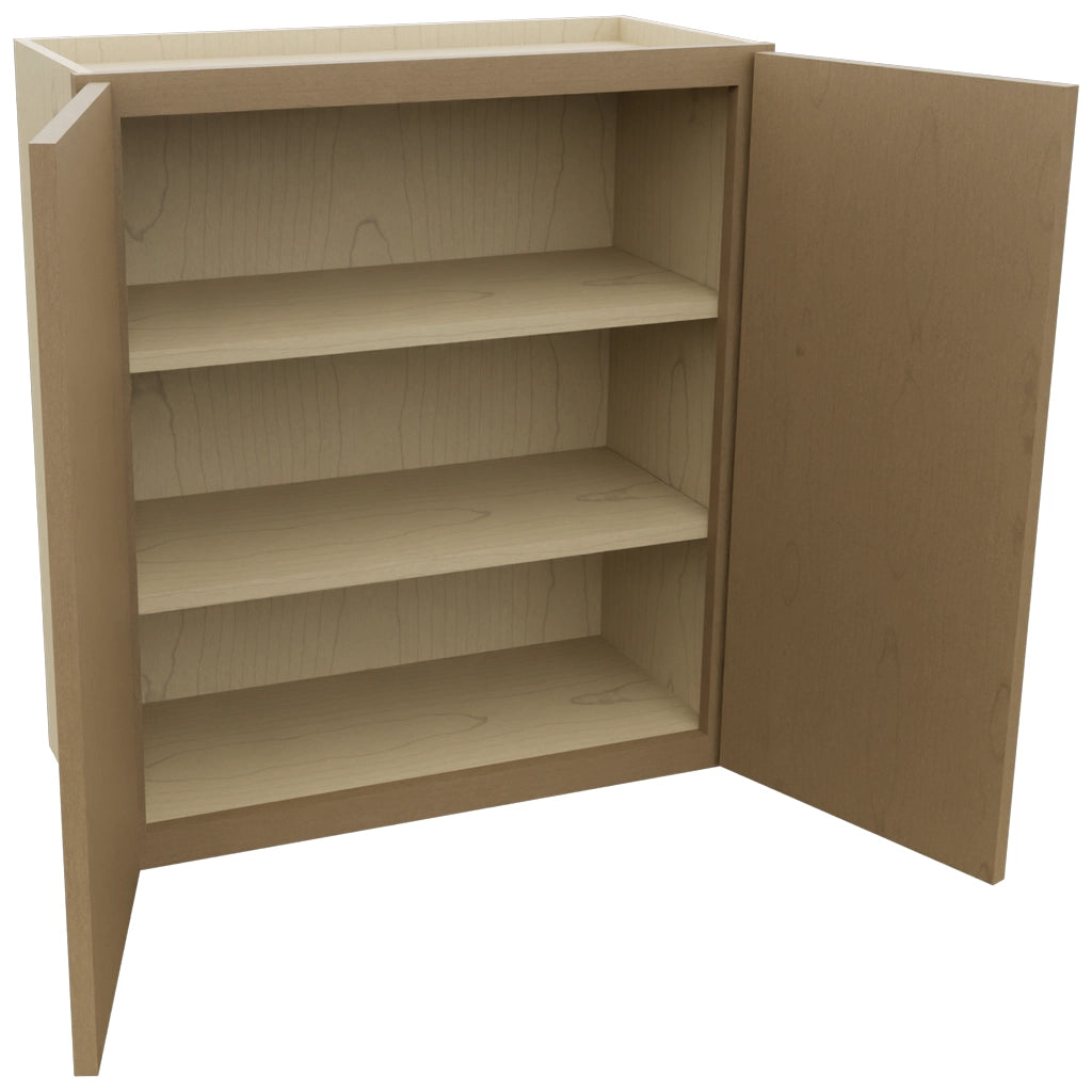 Fabuwood Luna Truffle W2730 Wall Standard Cabinet, Open View