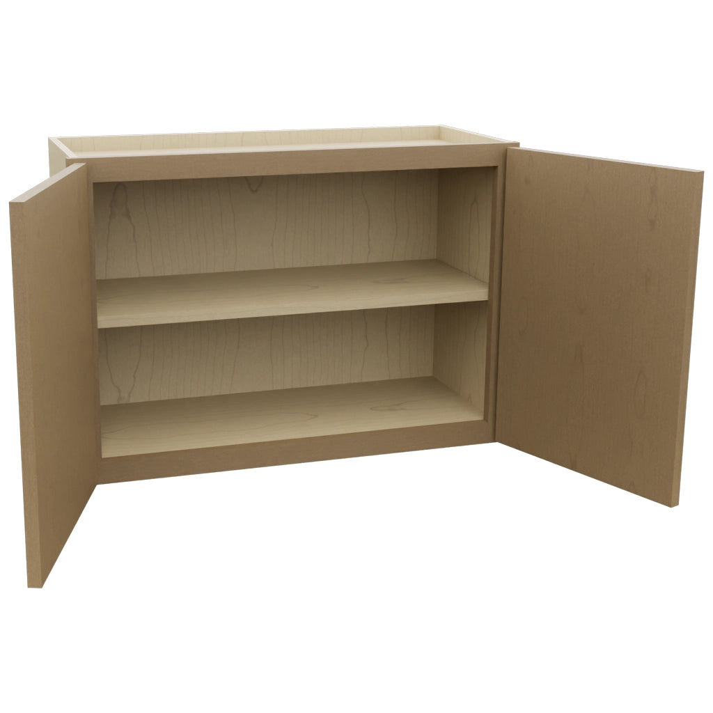 Fabuwood Luna Truffle W3021 Wall Standard Cabinet, Open View