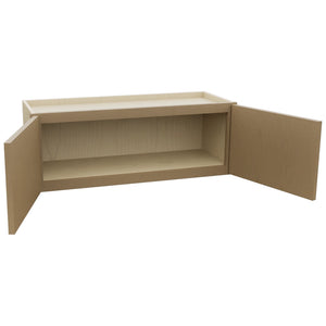 Fabuwood Luna Truffle W3312 Wall Standard Cabinet, Open View