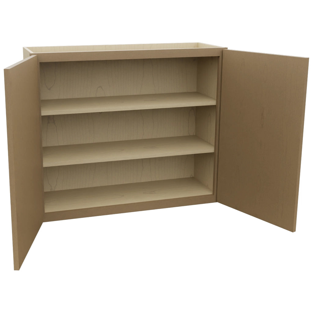 Fabuwood Luna Truffle W3630 Wall Standard Cabinet, Open View