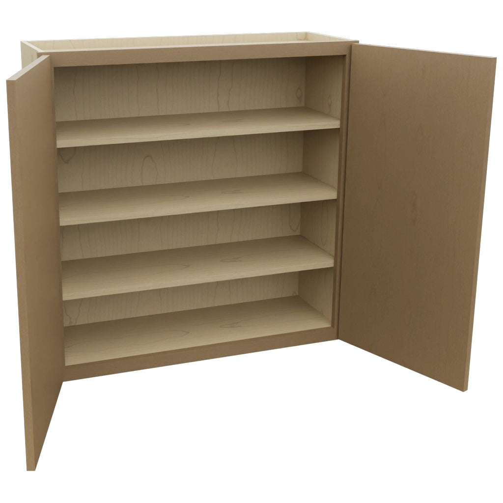 Fabuwood Luna Truffle W3636 Wall Standard Cabinet, Open View