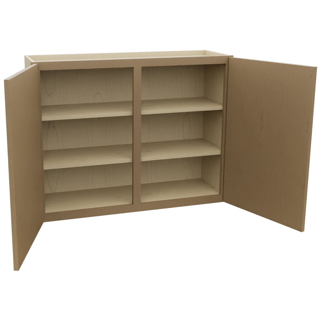 Fabuwood Luna Truffle W3930 Wall Standard Cabinet, Open View