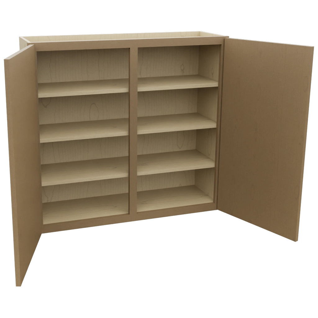 Fabuwood Luna Truffle W3936 Wall Standard Cabinet, Open View