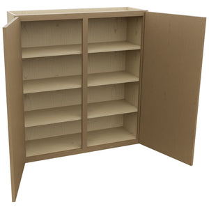 Fabuwood Luna Truffle W3942 Wall Standard Cabinet, Open View