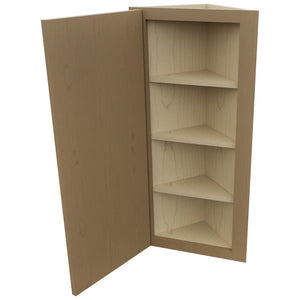 Fabuwood Luna Truffle WAE1236 Wall Angle End Cabinet, Open View
