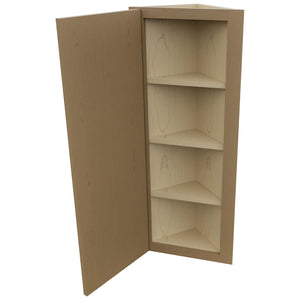 Fabuwood Luna Truffle WAE1242 Wall Angle End Cabinet, Open View