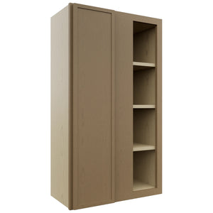 Fabuwood Luna Truffle WBC2442 Wall Corner Blind Cabinet, Front View