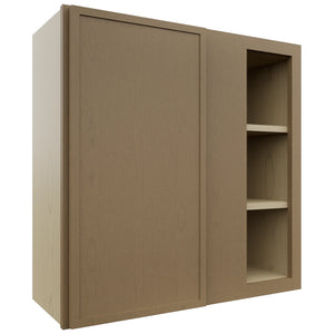 Fabuwood Luna Truffle WBC3030 Wall Corner Blind Cabinet, Front View