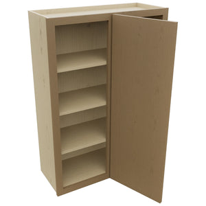 Fabuwood Luna Truffle WBC3042 Wall Corner Blind Cabinet, Open View