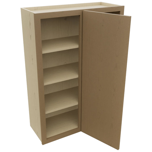 Fabuwood Luna Truffle WBC3042 Wall Corner Blind Cabinet, Open View