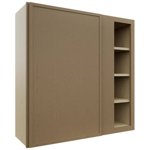 Fabuwood Luna Truffle WBC3636 Wall Corner Blind Cabinet, Front View