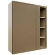 Fabuwood Luna Truffle WBC3642 Wall Corner Blind Cabinet, Front View