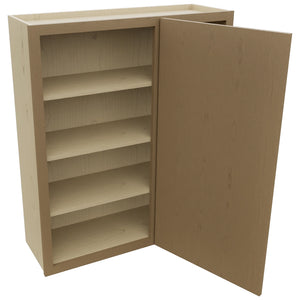 Fabuwood Luna Truffle WBC3642 Wall Corner Blind Cabinet, Open View