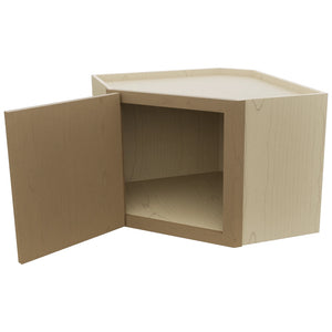 Fabuwood Luna Truffle WDC2418 Wall Corner Diagonal Cabinet, Open View