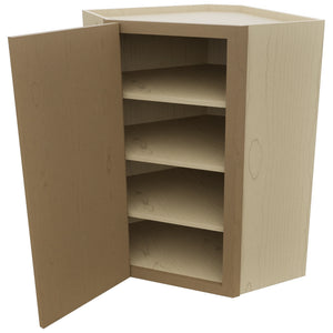Fabuwood Luna Truffle WDC2436 Wall Corner Diagonal Cabinet, Open View