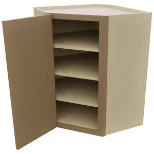 Fabuwood Luna Truffle WDC2736 Wall Corner Diagonal Cabinet, Open View