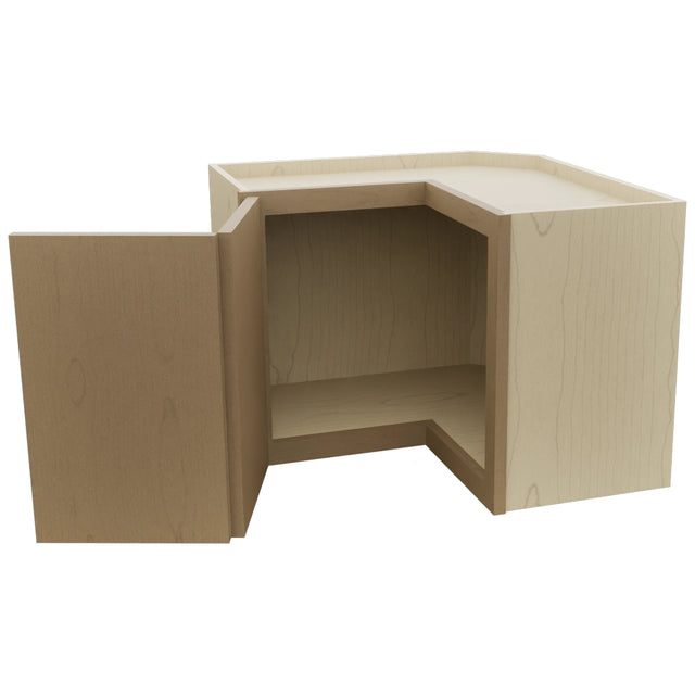 Fabuwood Luna Truffle WPC2418 Wall Corner Pie Cabinet, Open View