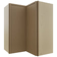 Fabuwood Luna Truffle WPC2430 Wall Corner Pie Cabinet, Front View