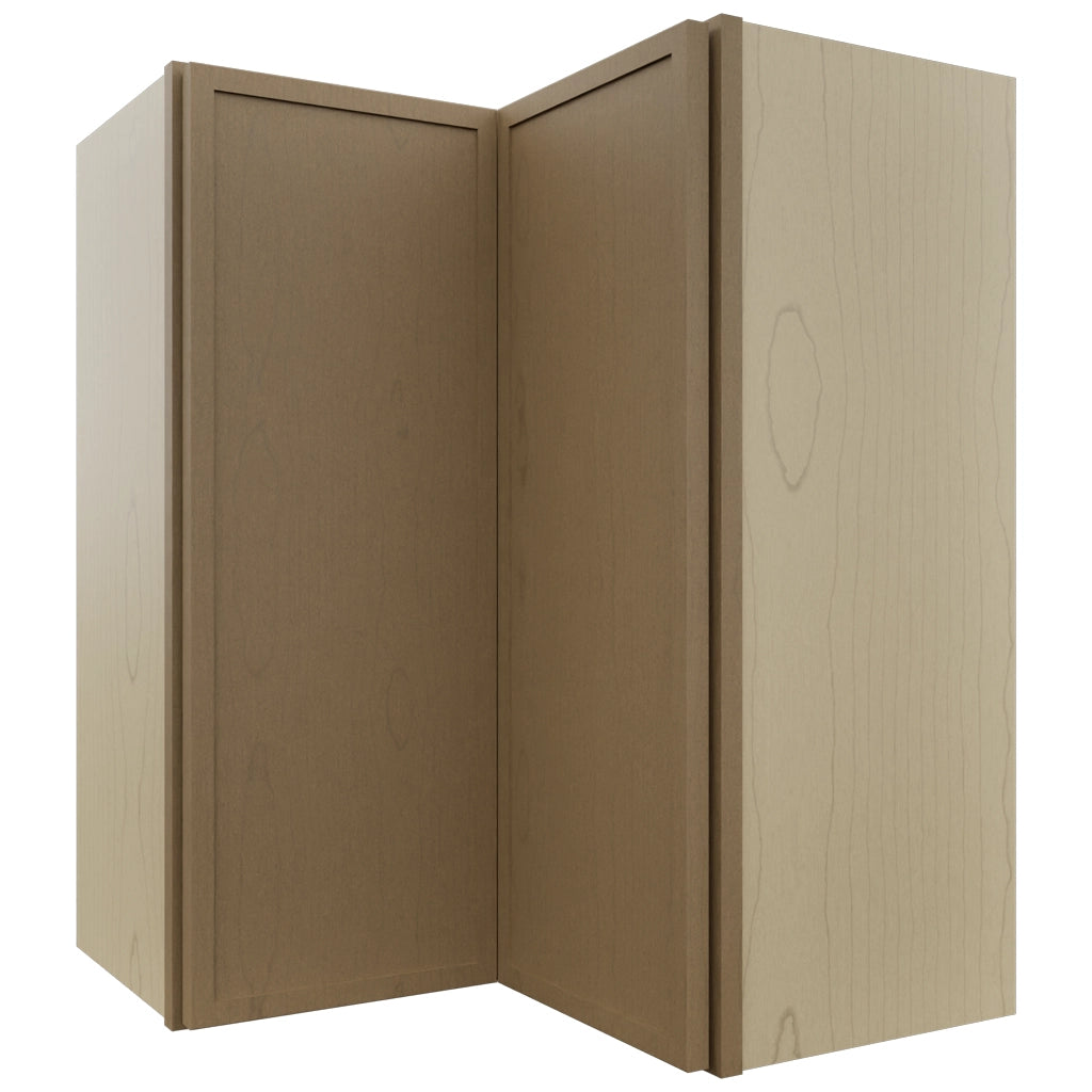 Fabuwood Luna Truffle WPC2430 Wall Corner Pie Cabinet, Front View